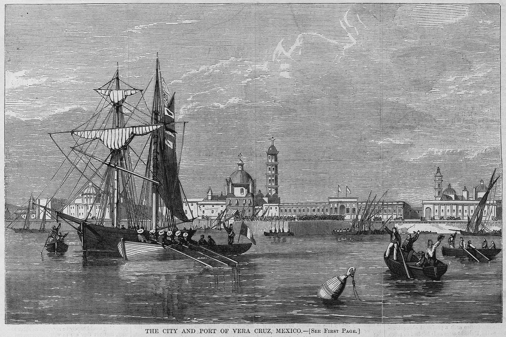 Detail of The city and port of Vera Cruz, Mexico. See first page by Anonymous