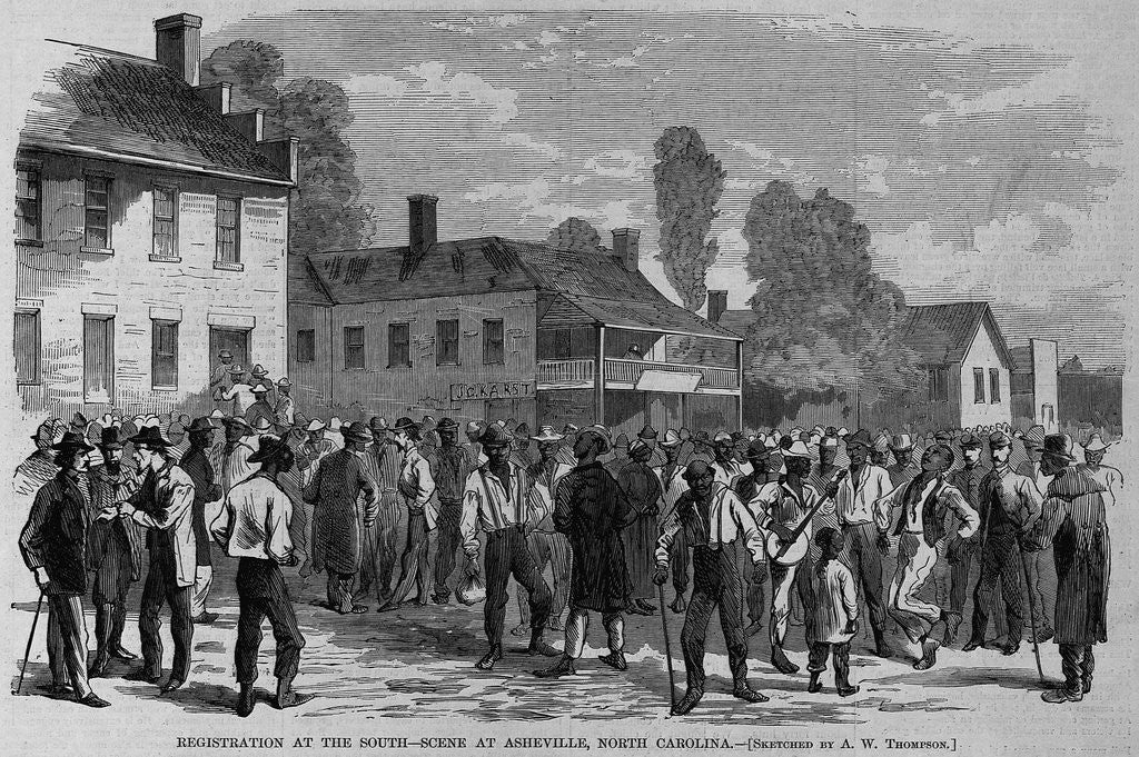 Detail of Registration at the south - scene at Asheville, North Carolina by A. W. Thompson