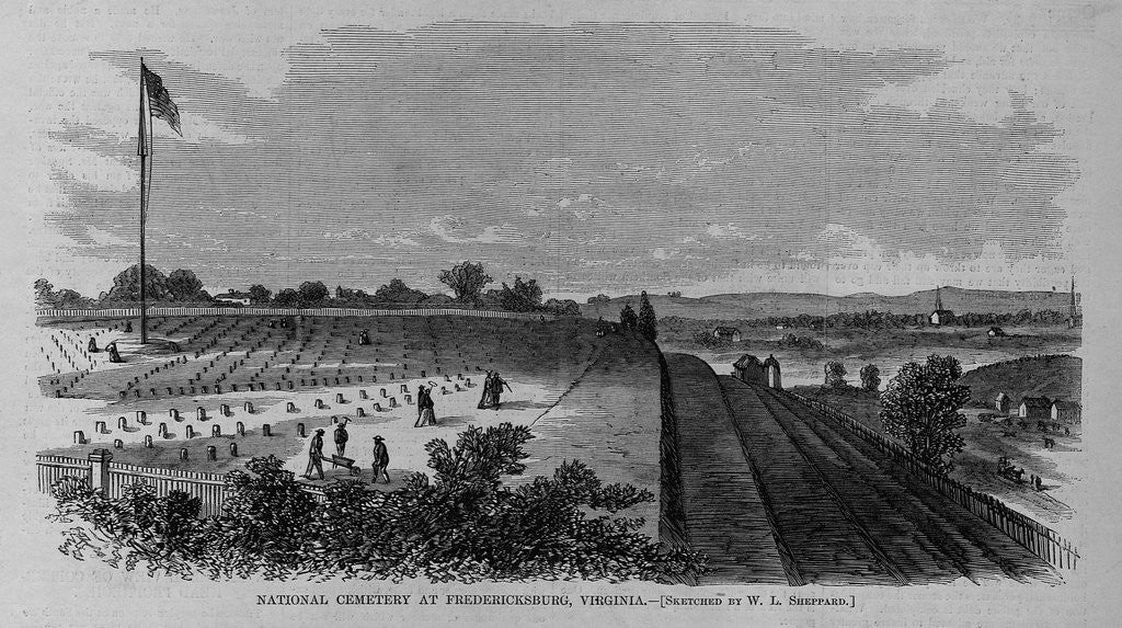 Detail of National cemetery at Fredericksburg, Virginia by W. L. Sheppard