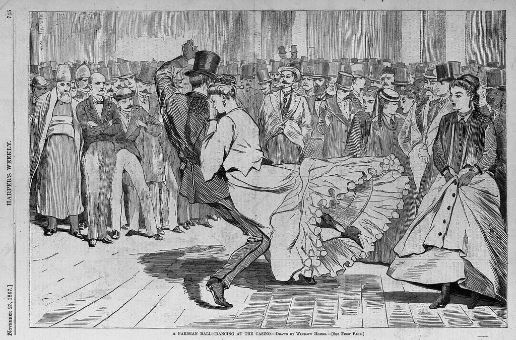 Detail of A Parisian Ball - dancing at the casino by Winslow Homer