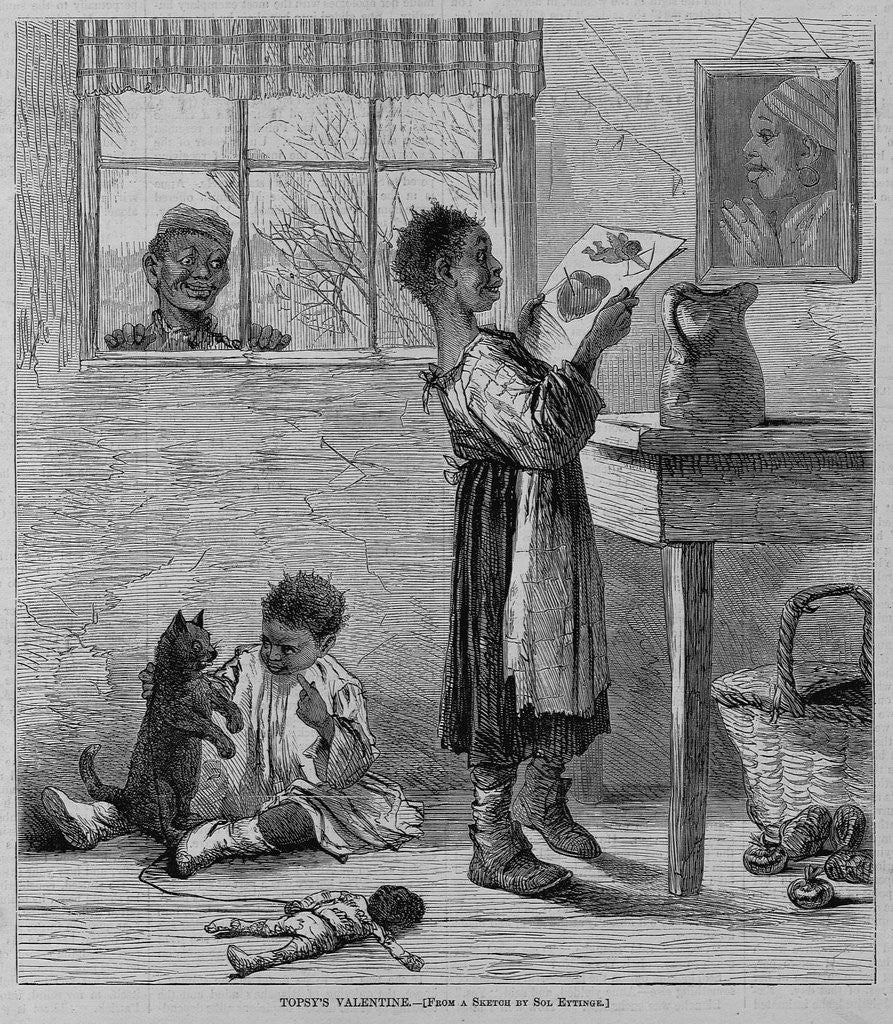 Detail of Topsy's valentine. From a sketch by Sol Eyinnge by Anonymous