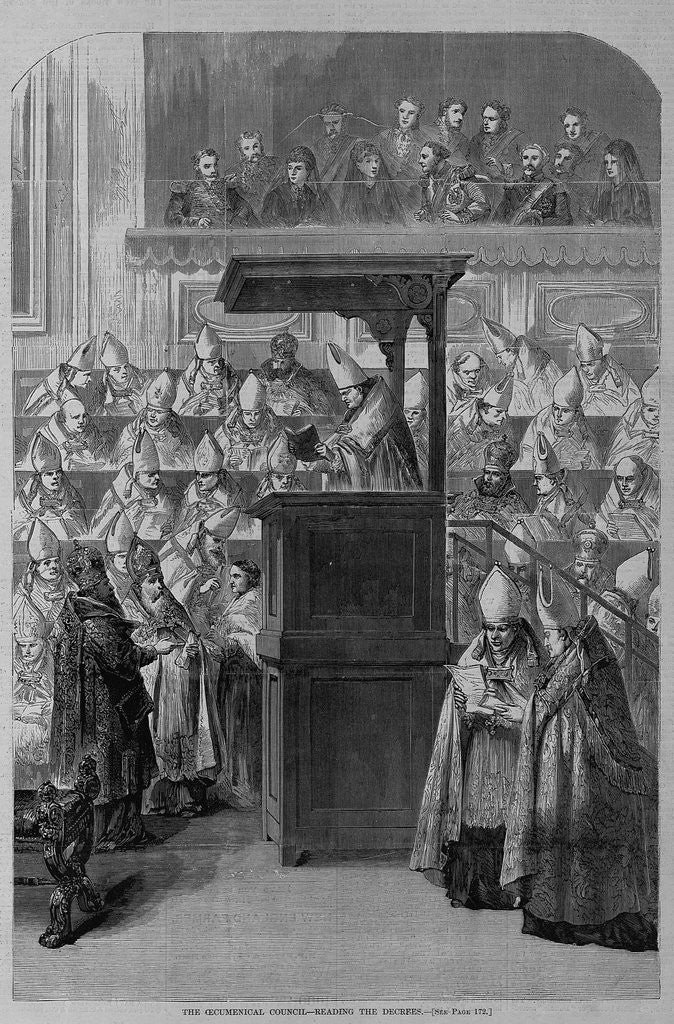 Detail of The Ecumenical council - reading the decrees by Anonymous