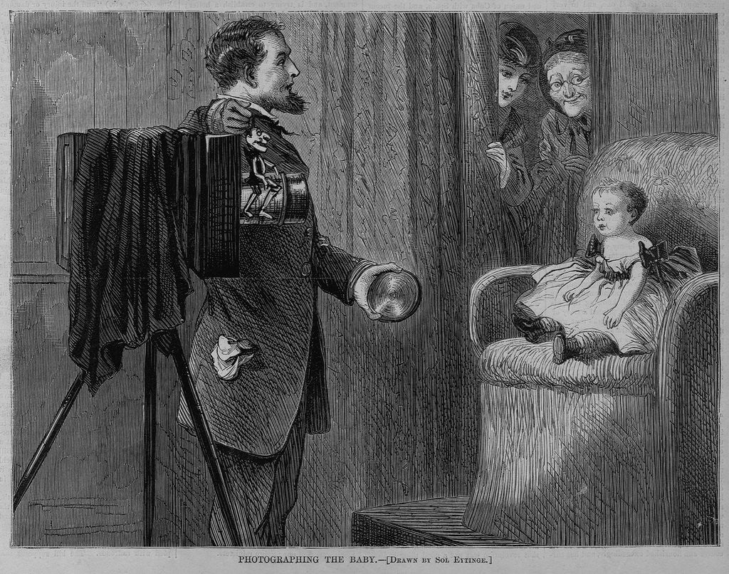 Detail of Photographing the Baby Magazine Illustration Published in Harper's Weekly by Anonymous