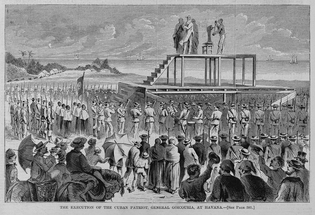 Detail of The execution of the Cuban patriot, General Giocouria, at Havana by Anonymous