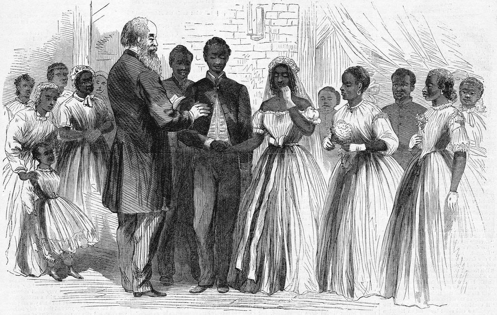 Detail of Marriage of a Colored Soldier at Vicksburg by Chaplain Warren of the Freedmen's Bureau by Corbis