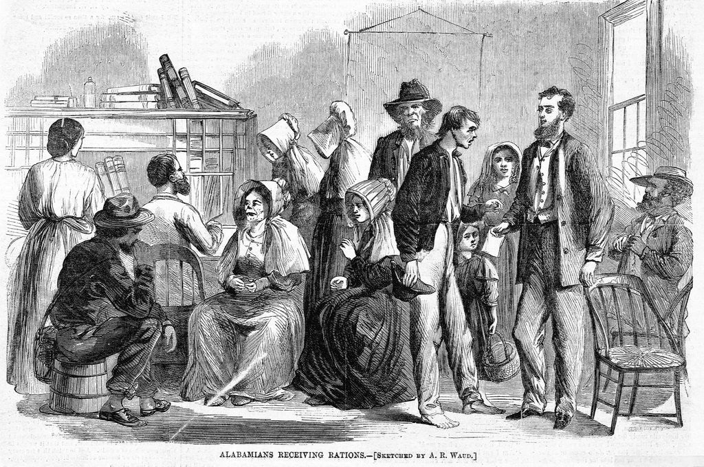 Detail of Alabamians Receiving Rations by Anonymous