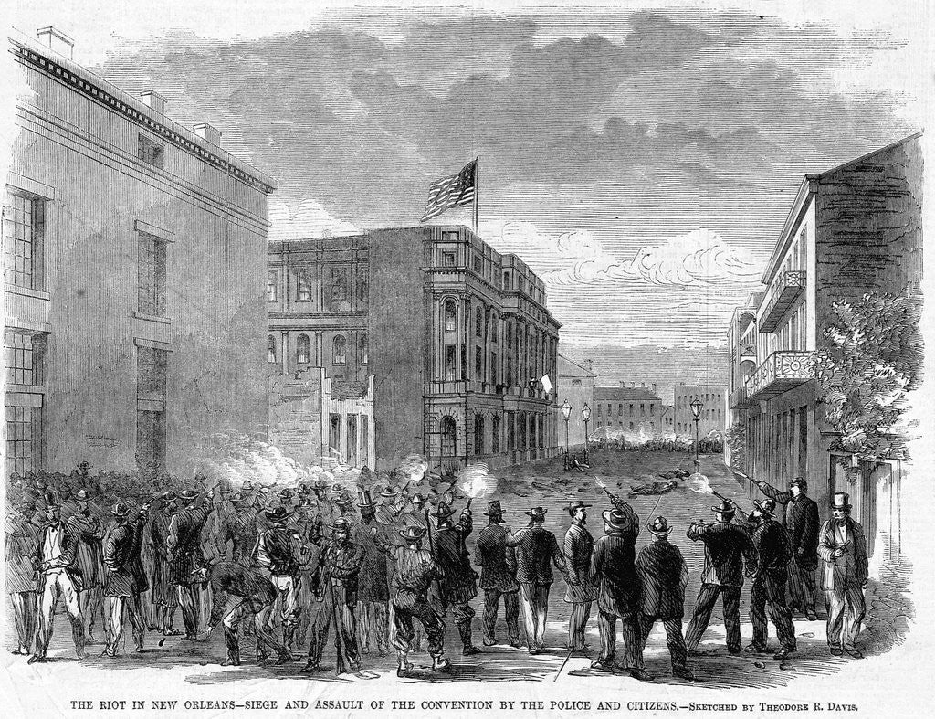 Detail of The Riot in New Orleans-Siege and Assault of the Convention by the Police and Citizens by Anonymous