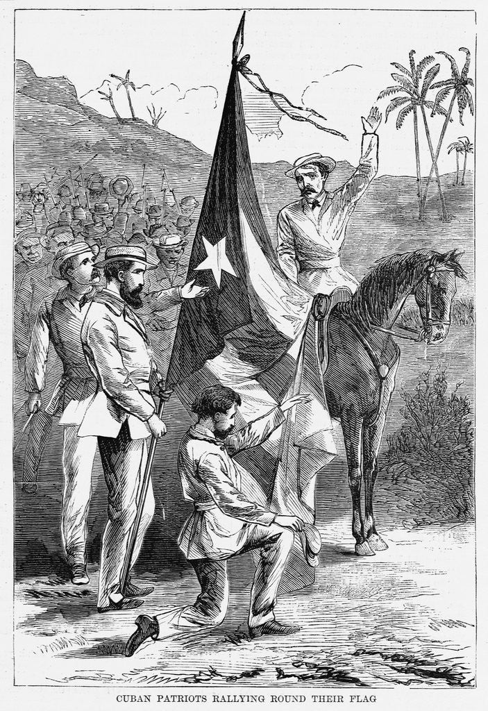 Detail of Cuban Patriots Rallying Round Their Flag by Anonymous