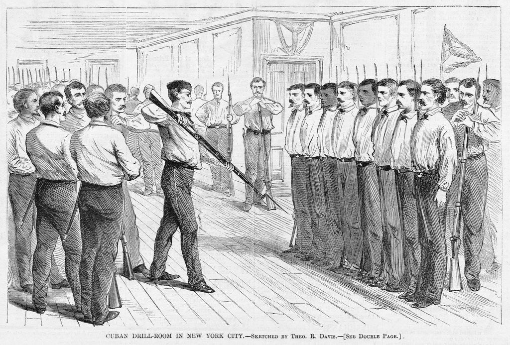 Detail of Cuban Drill-room in New York City by Anonymous