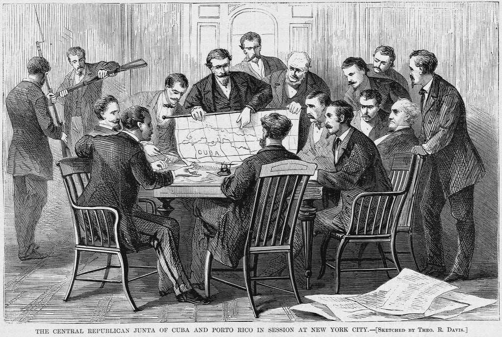 Detail of The Central Republican Junta of Cuba and Port Rico in Session at New York City by Anonymous