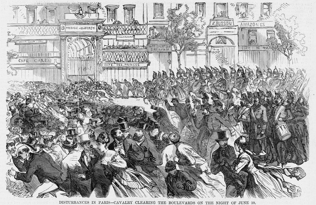 Detail of Disturbances in Paris - Cavalry Clearing the Boulevards on the Night of June 10 by Anonymous
