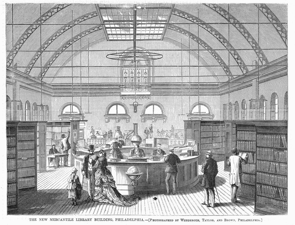 Detail of The New Mercantile Library Building, Philadelphia by Anonymous