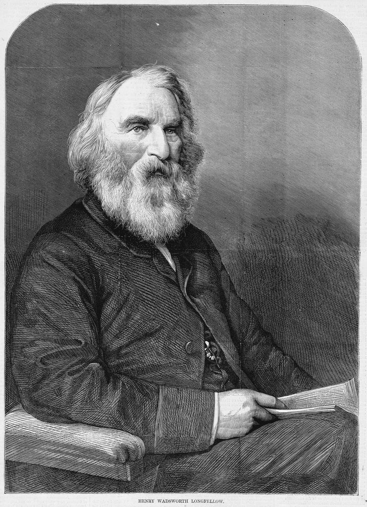 Detail of Henry Wadsworth Longfellow Magazine Illustration Published in Harper's Weekly by Anonymous