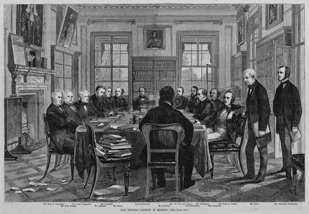 Detail of The British Cabinet in session by Corbis