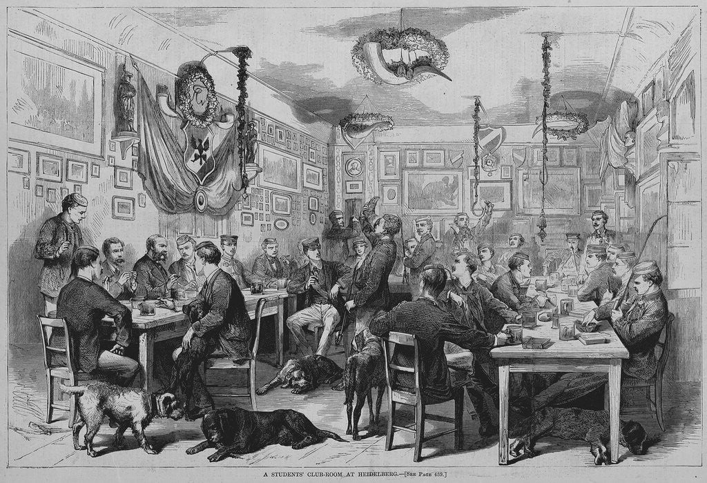 Detail of A students' club-room at Heidelberg by Anonymous