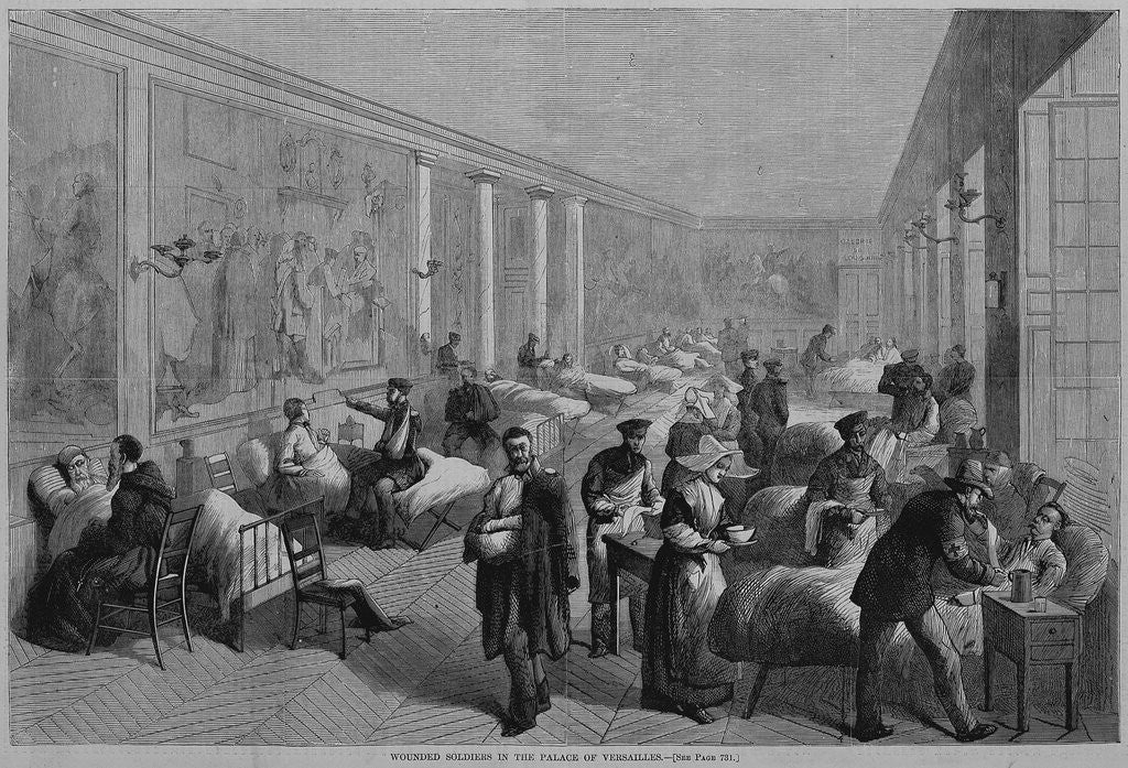 Detail of Wounded soldiers in the palace of Versailles by Anonymous