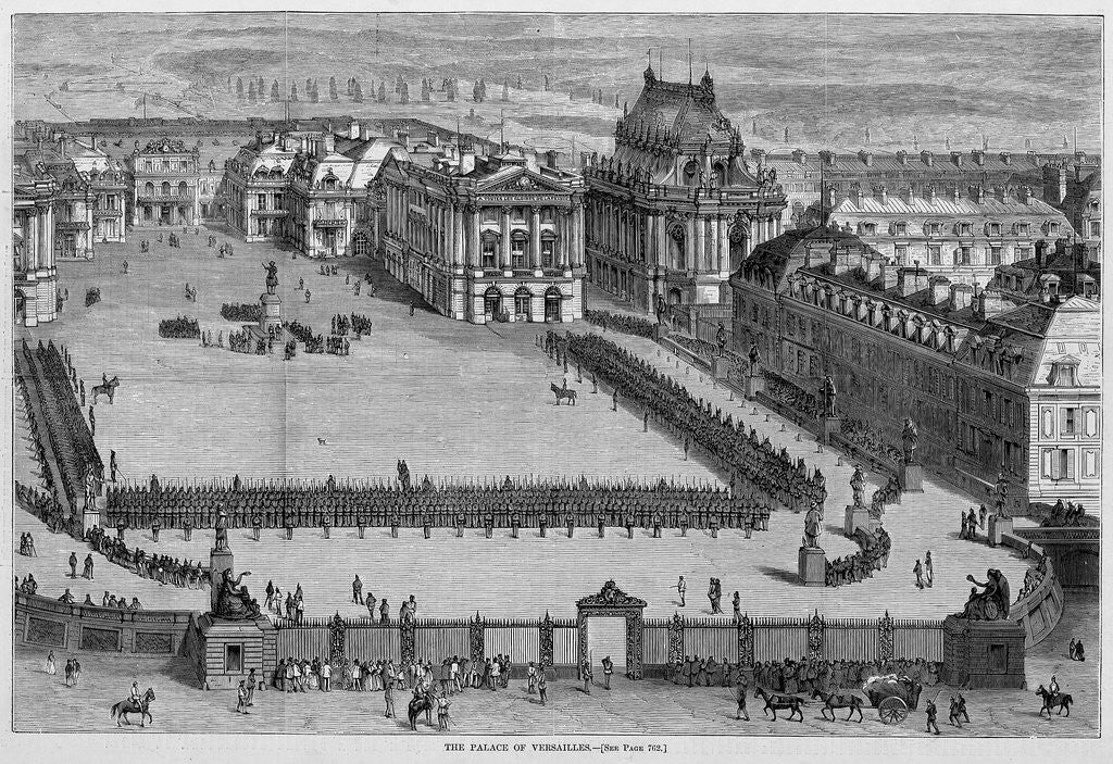 Detail of The palace of Versailles by Anonymous