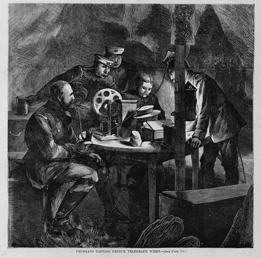 Detail of Prussians tapping french telegraph wires by Anonymous
