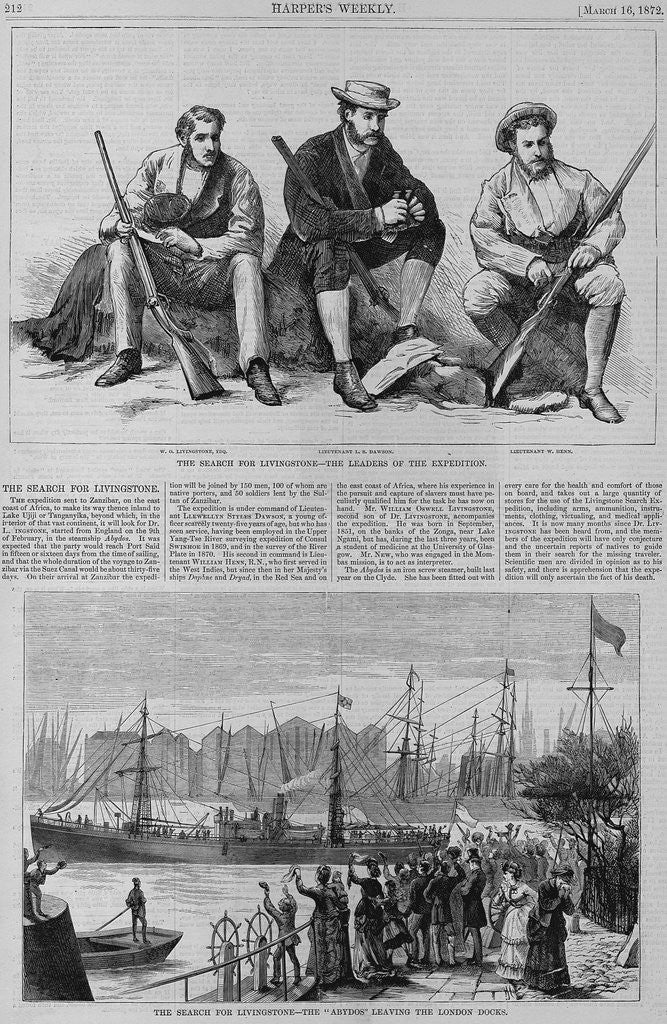 Detail of The Search For Livingstone - The Leaders of the Expedition.; The 