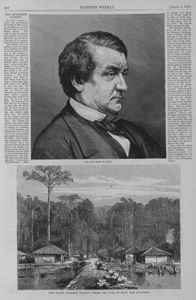 Detail of The Late Earl of Mayo. Port Blair, Andaman Islands, Where the Earl of Mayo Was Murdered by Anonymous