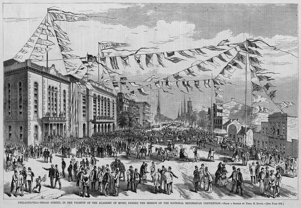Detail of Philadelphia - Board Street, in the Vicinity of the Academy of Music, Durring the Session of the Nati by Anonymous