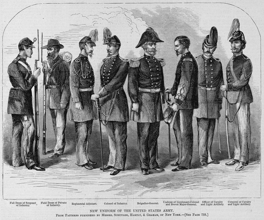 Detail of New Uniform of the United States Army. From Patterns Furnished By Messrs, Schuyler, Hartly, and Gra by Anonymous
