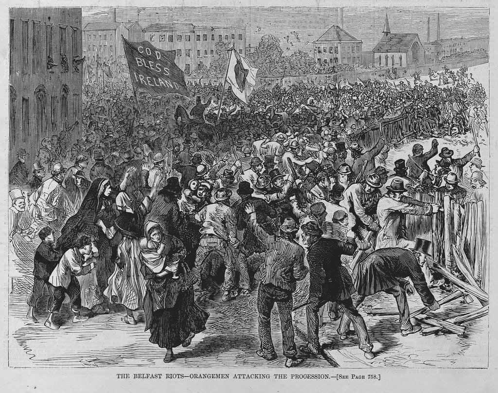 Detail of The Belfast Riots - Orangemen Attacking the Procession by Anonymous