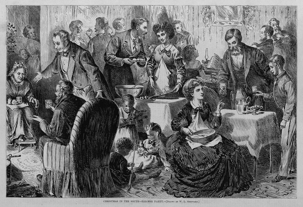Detail of Christmas in the south - egg-nog party by W. L. Sheppard
