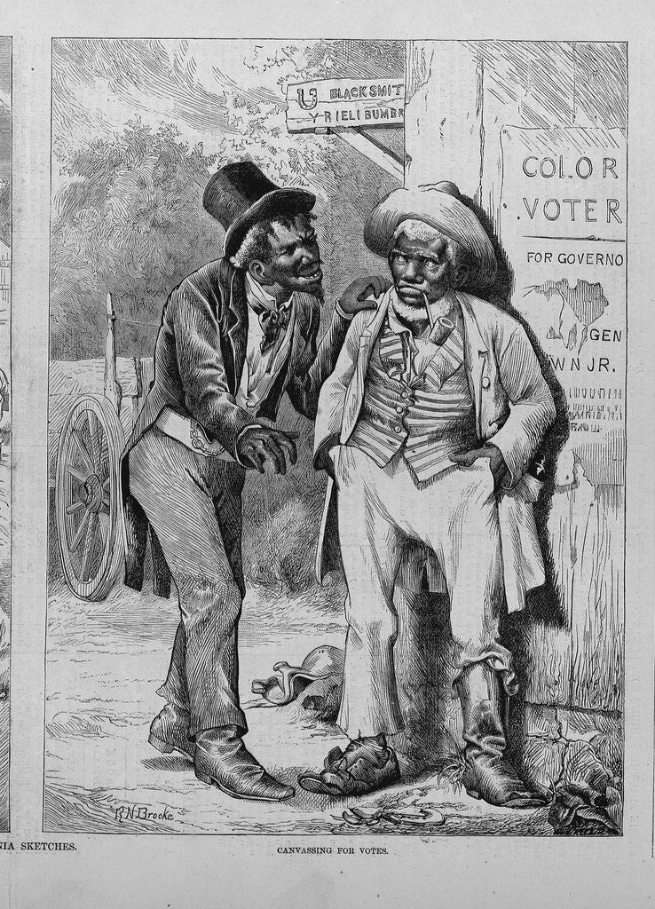 Detail of Canvassing for Voters by Anonymous