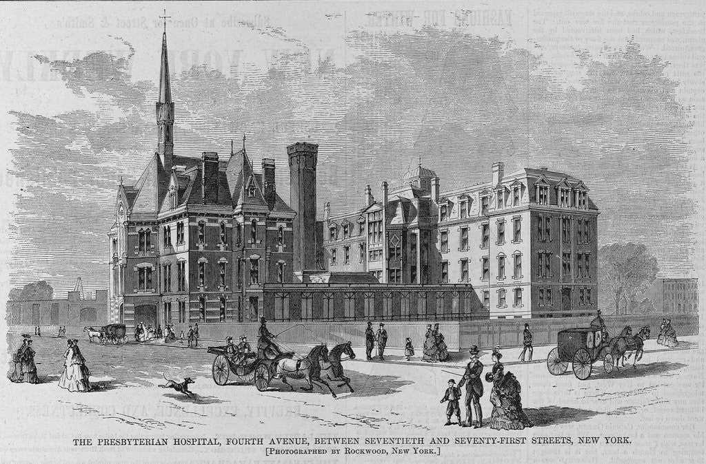 Detail of The Presbyterian Hospital, Fourth Avenue, Between Seventieth and Seventy-First Streets, New York. by Anonymous