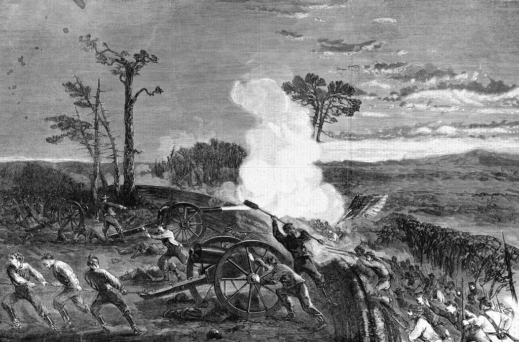 Detail of The Army of the Cumberland - General Baird's Division Capturing the Rebel Guns on the Left of Missionary Ridge by Anonymous