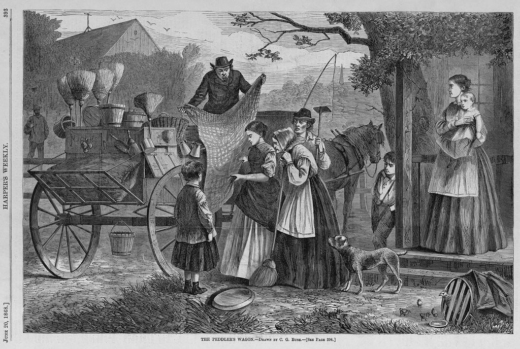 Detail of The peddler's wagon by C. G. Bush