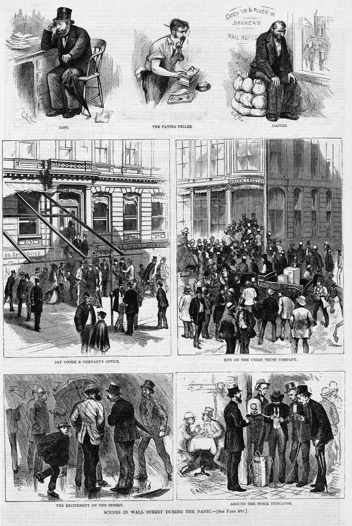 Detail of Scenes in Wall Street during the panic by Corbis