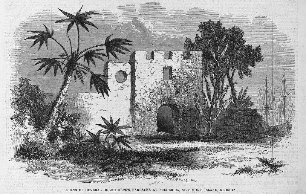 Detail of Ruins of General Oglethorp's Barracks at Frederica, St. Simon's Island, Georgia by Anonymous