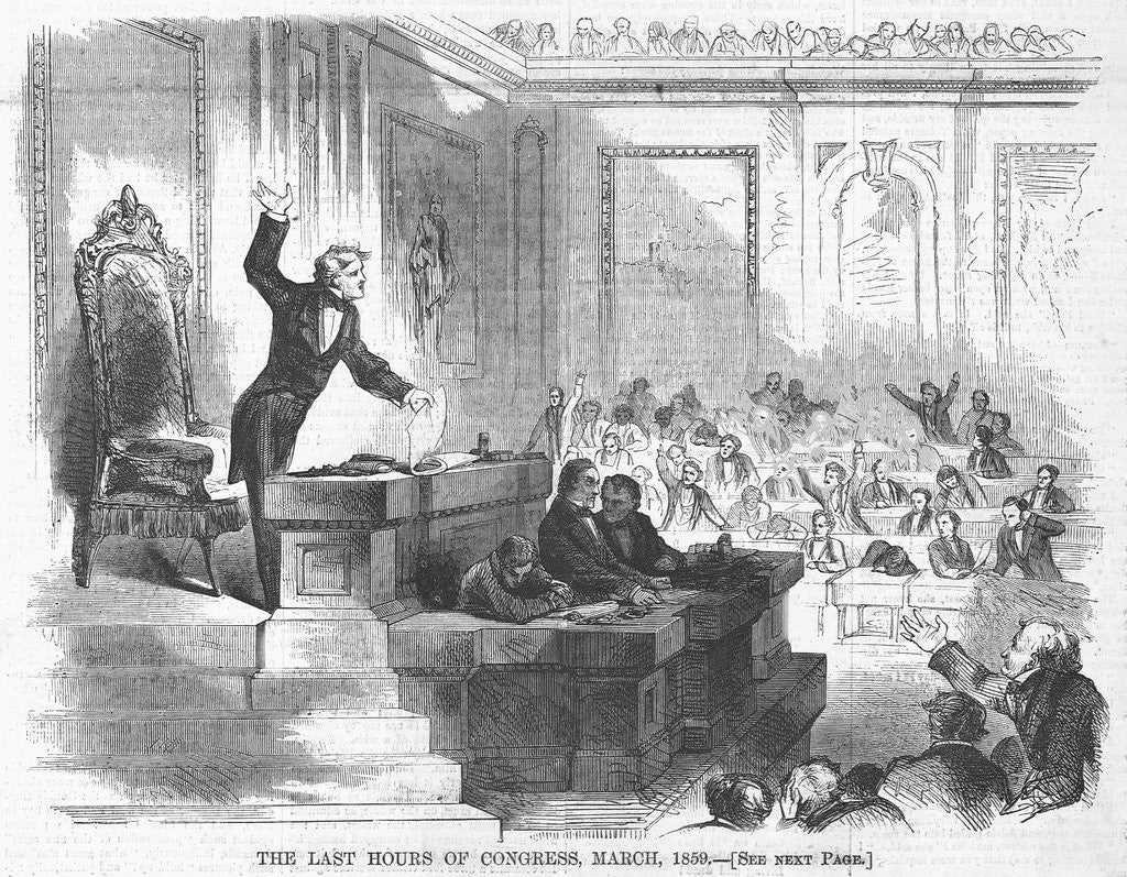 Detail of The Last Hours of Congress, March, 1859 by Corbis