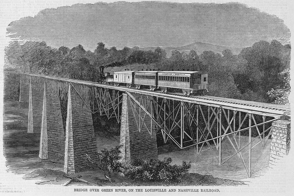 Detail of Bridge over Green River, on the Louisville and Nashville railroad by Corbis