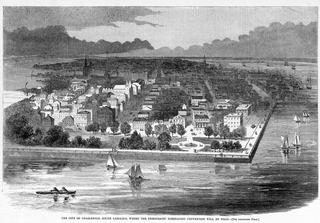 Detail of The city of Charleston, South Carolina, where the democratic nominating convention will be held by Anonymous