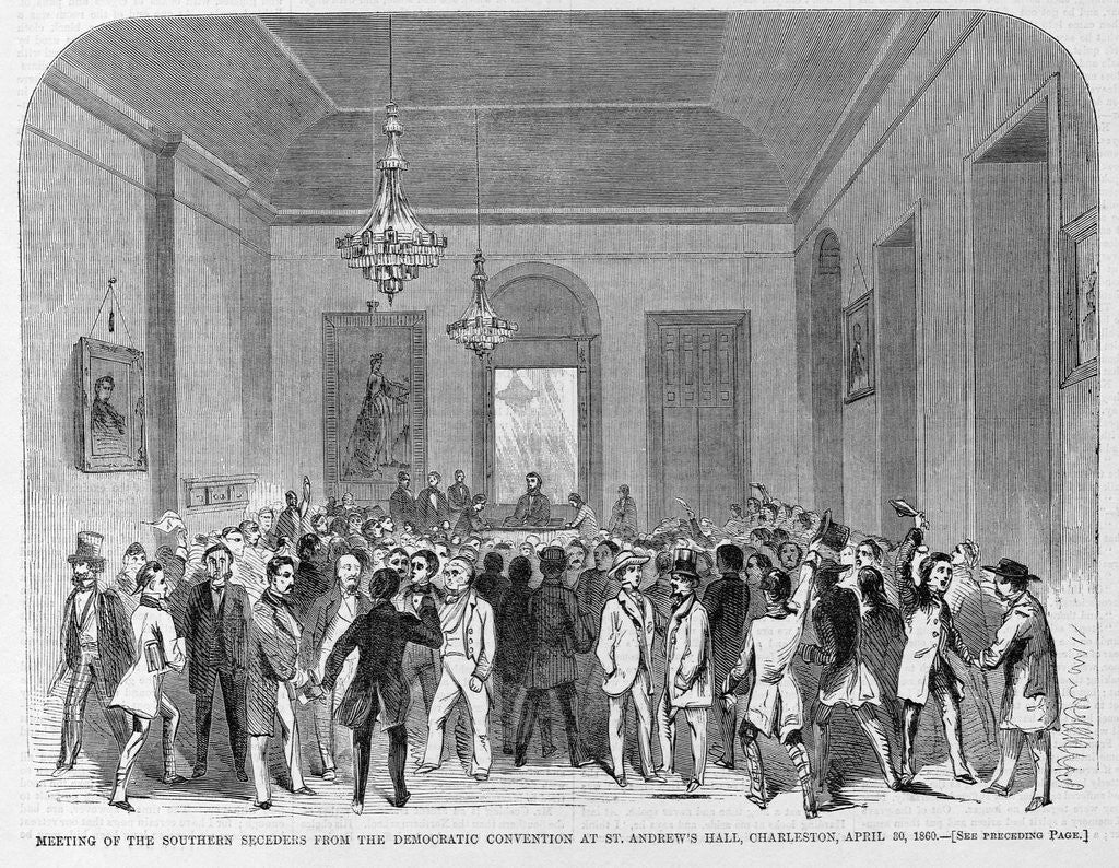 Detail of Meeting of the Southern Seceders from the Democratic Convention Magazine Illustration Published in Harper's Weekly by Anonymous