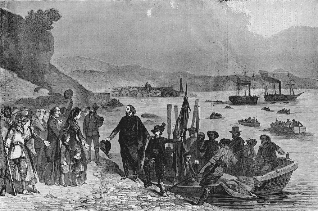 Detail of Departure of Garibaldi and his followers from Genoa on the night of May 5, 1860 by Corbis