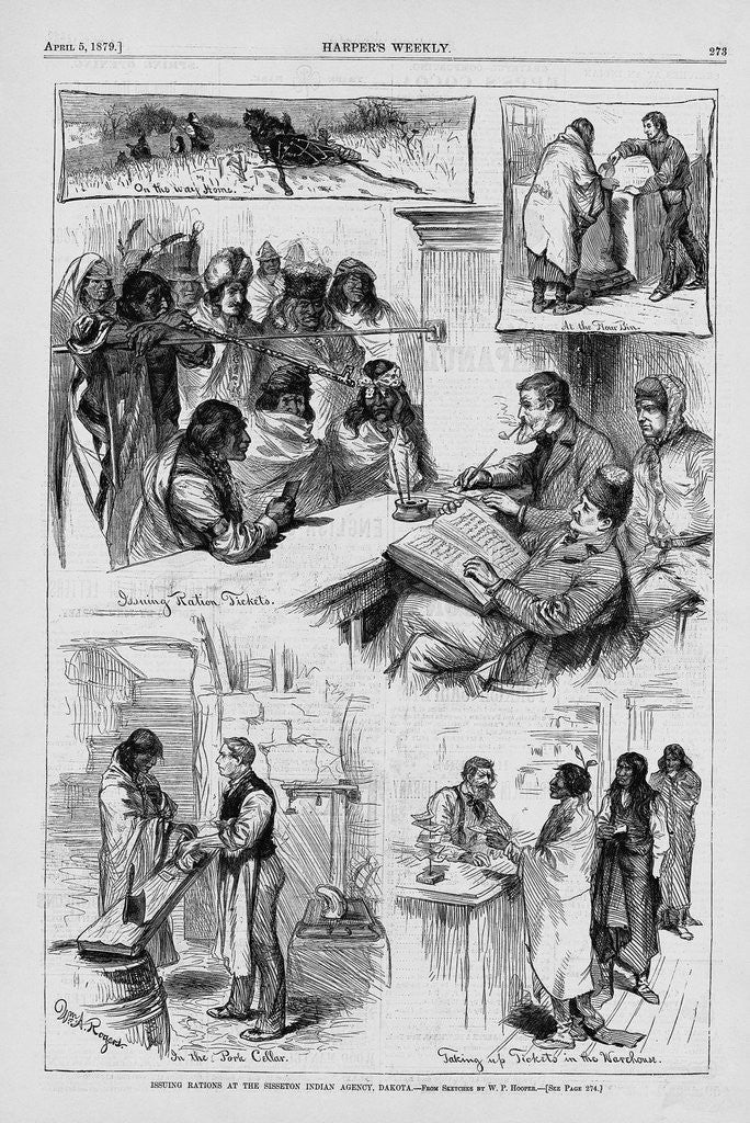 Detail of Issuing Rations at the Sisseton Indian Agency, Dakota by Anonymous