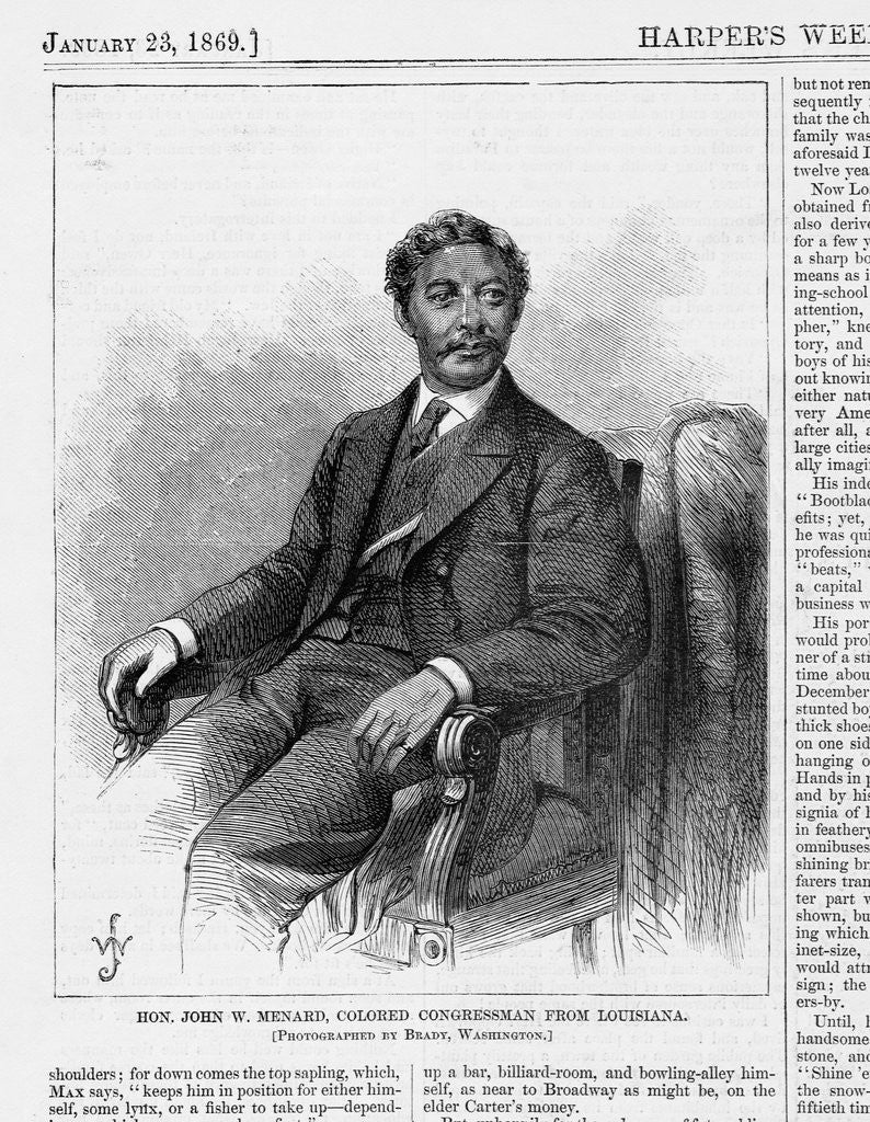 Detail of Hon. John W. Menard, Colored Congressman From Louisiana by Corbis