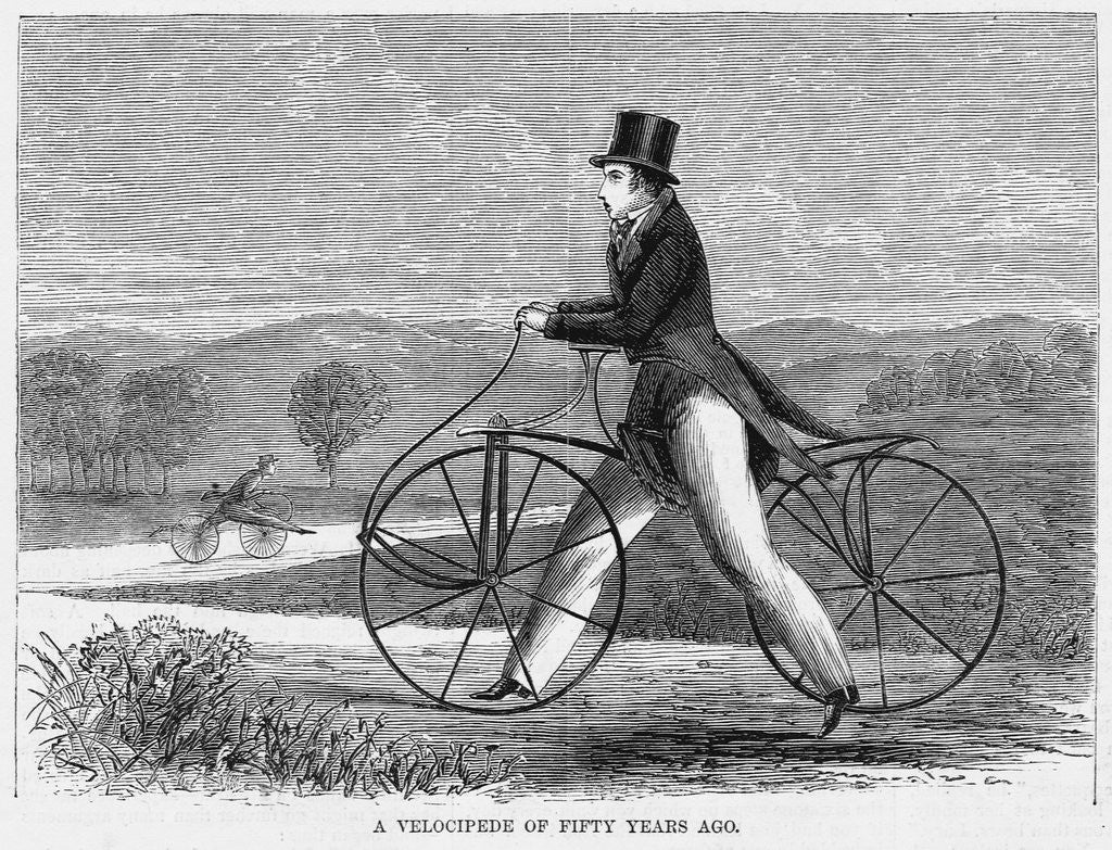 Detail of A Velocipede of Fifty Years Ago by Anonymous