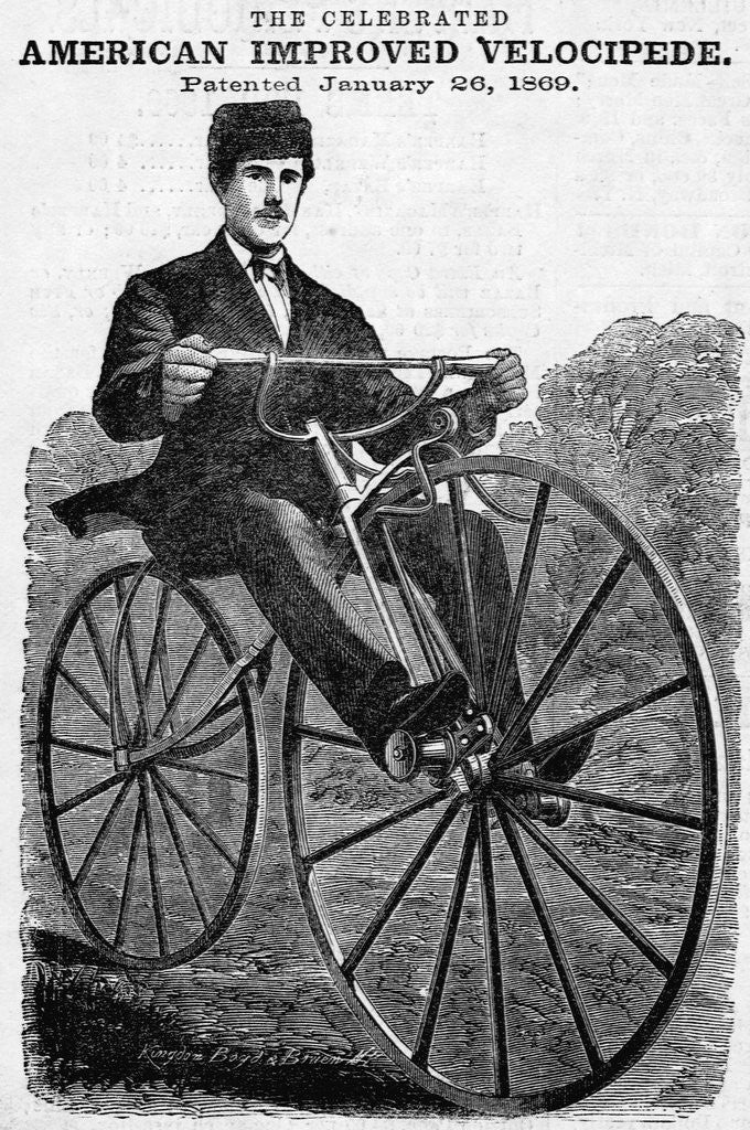 Detail of The Celebrated American Improved Velocipede Illustration by Anonymous