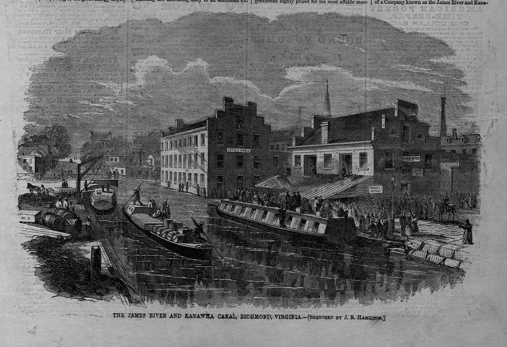 Detail of The James River and Kanawha Canal, Richmond, Virginia by Corbis
