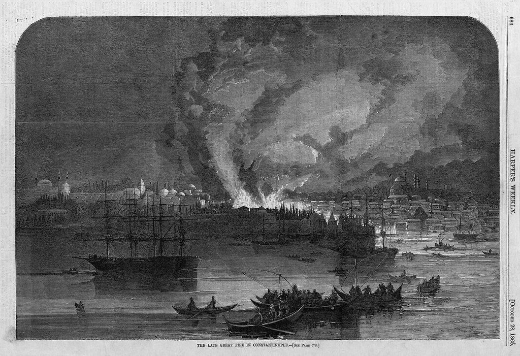 Detail of The Late Great Fire in Constantinople by Anonymous
