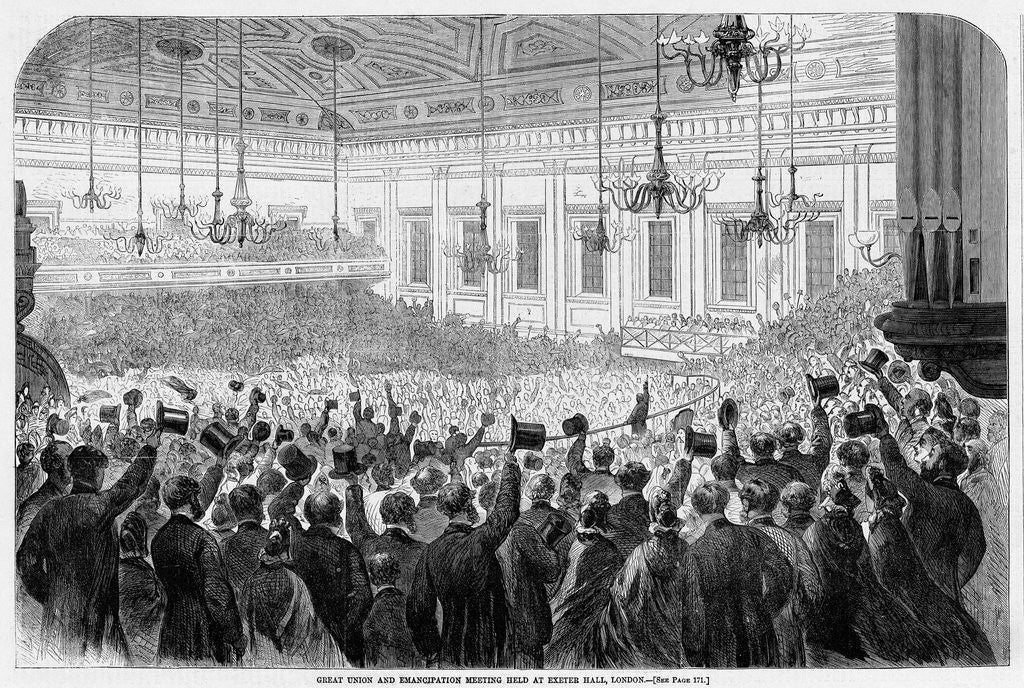 Detail of Great Union and Emancipation Meeting Held at Exeter Hall, London by Anonymous
