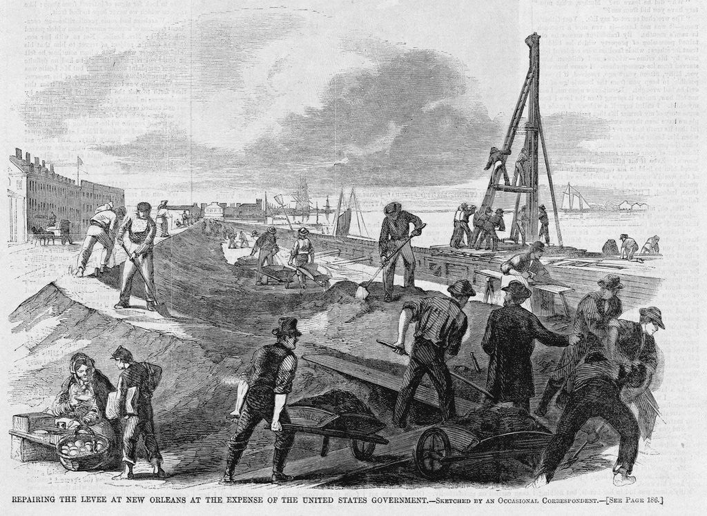 Detail of Repairing the Levee at New Orleans at the Expense of the United States Government by Anonymous