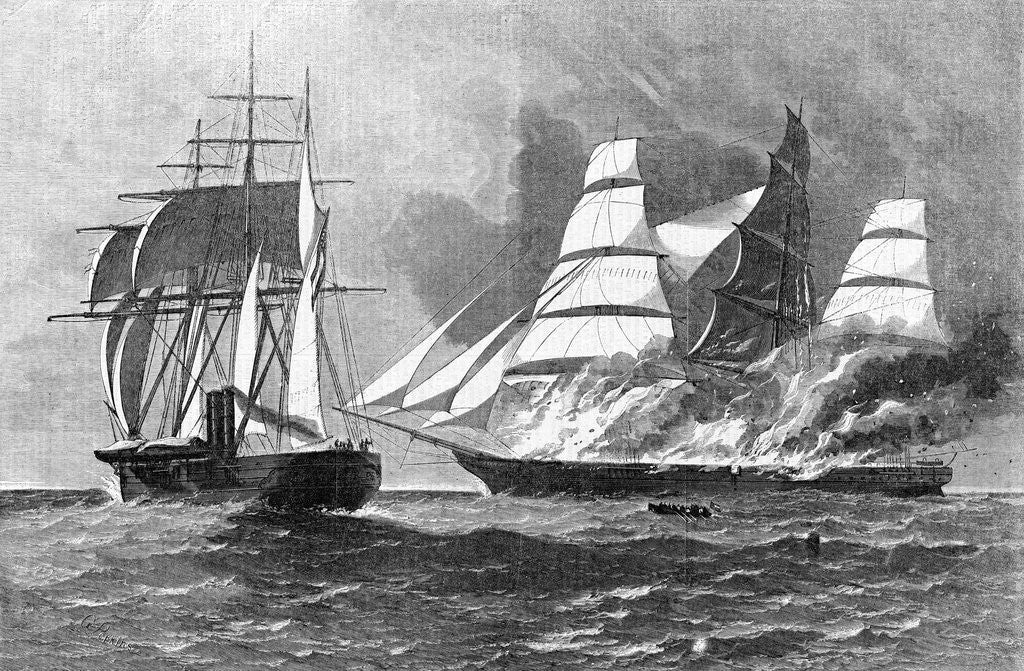 Detail of Destruction of the Clipper Ship 