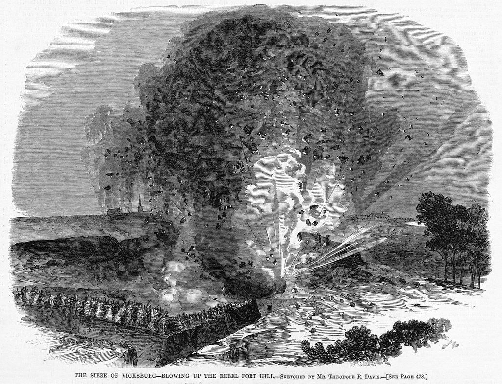 Detail of The Siege of Vicksburg Magazine Illustration Published in Harper's Weekly by Corbis