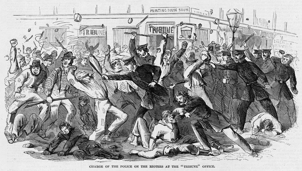 Detail of Charge of the Police on the Rioters at the 
